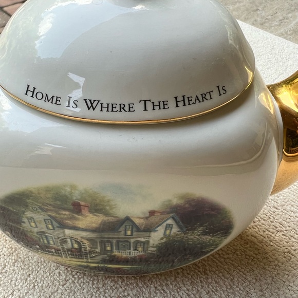 Vintage Teleflora Teapot,Thomas Kinkade Home Is Where The Heart Is II - Picture 8 of 11